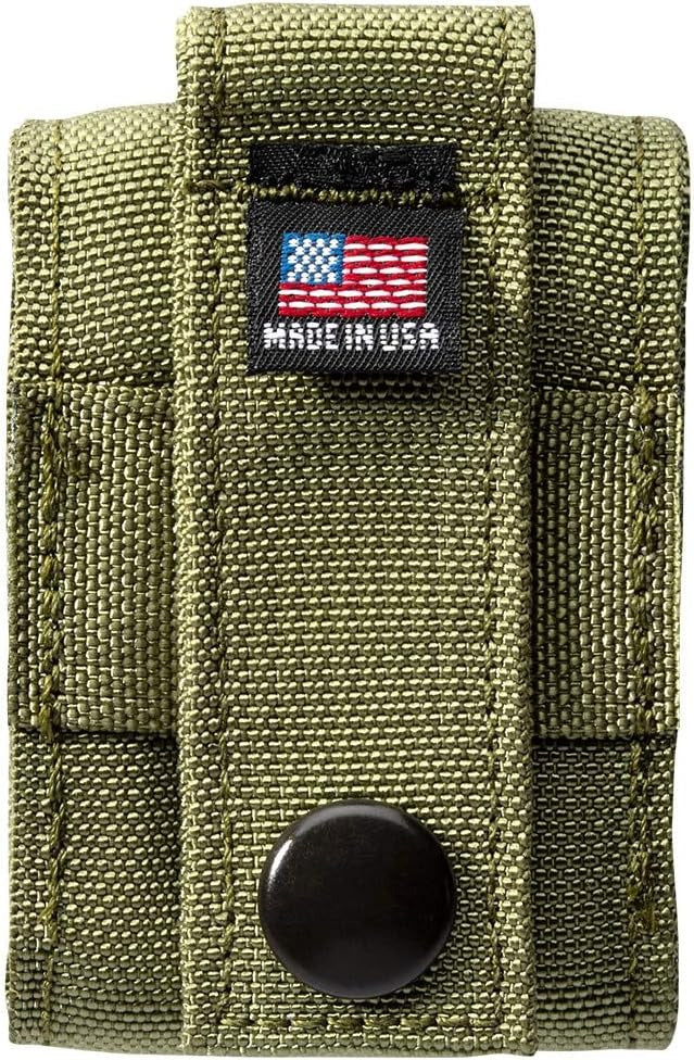 Zippo OD Green Tactical Pouch and Black Crackle Windproof Lighter