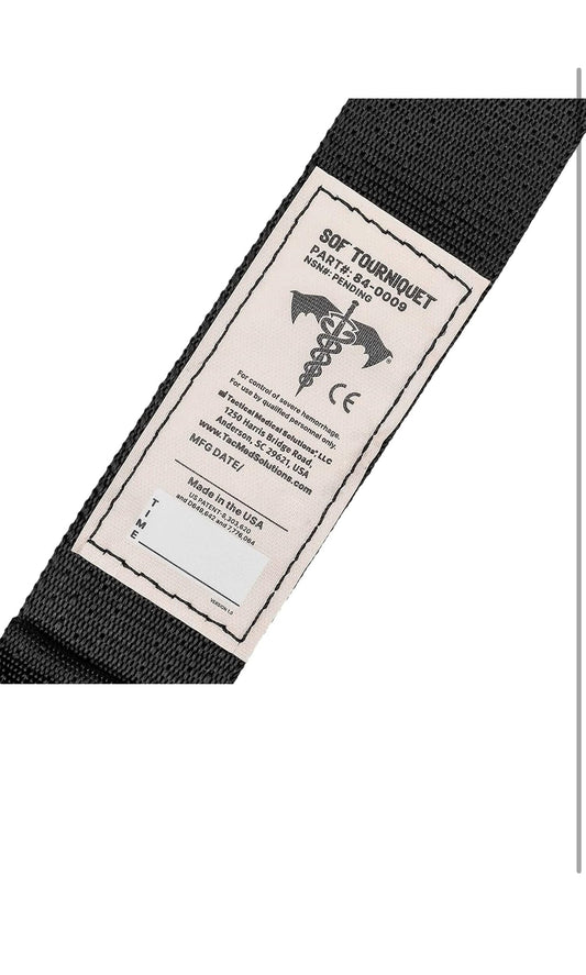SOF Tactical Tourniquet, 1.5” Compression Band for Bleeding Control